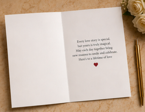 A Love Story – Desi Wedding Congratulations Card