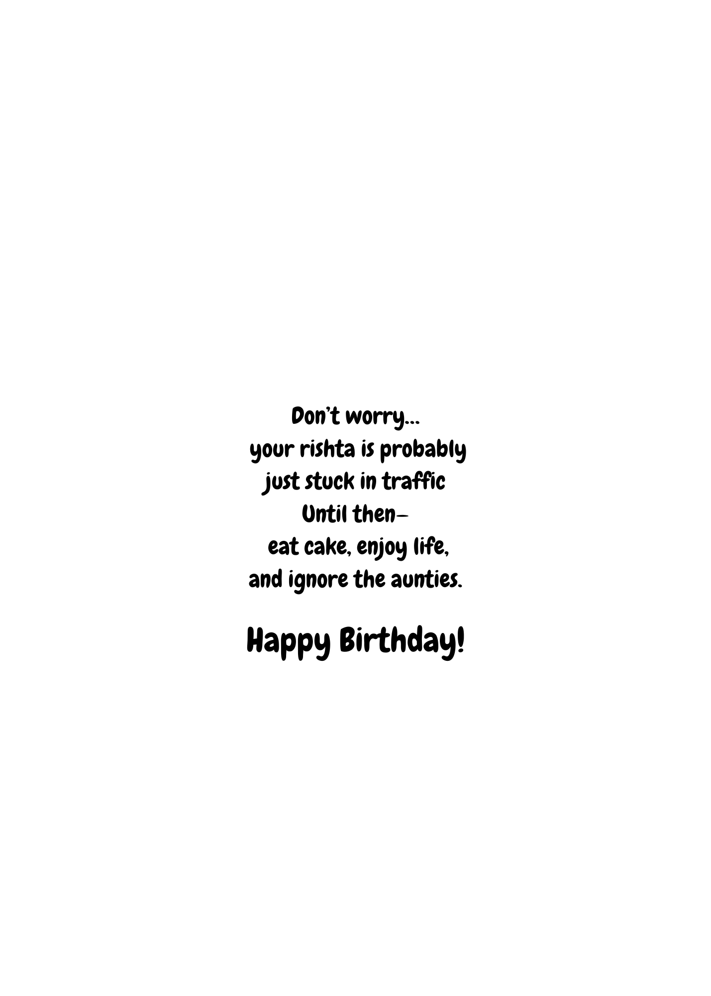 Another Year Older, Still No Shaadi? – Funny Desi Birthday Card