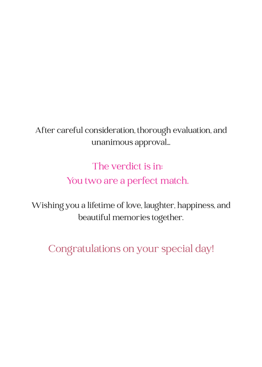Background Checks Completed, Bride Approved – Funny Wedding Card
