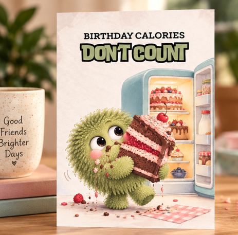 Birthday Calories Don’t Count – Funny Birthday Card