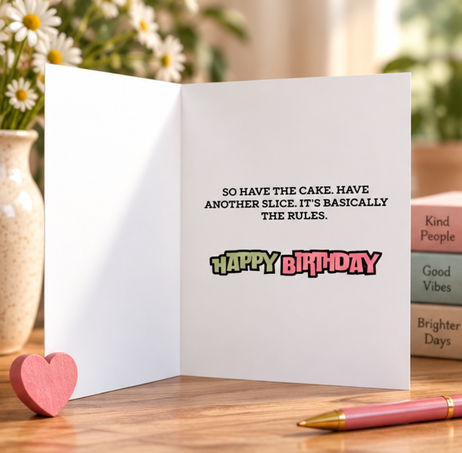 Birthday Calories Don’t Count – Funny Birthday Card