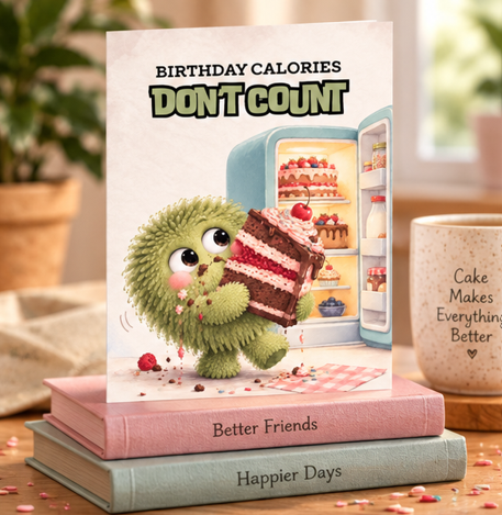 Birthday Calories Don’t Count – Funny Birthday Card
