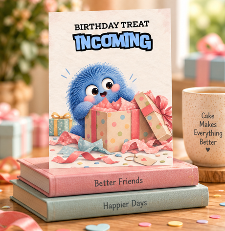 Birthday Treat Incoming – Cute Birthday Card