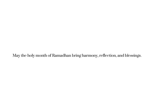 Blessings of Ramadhan Greeting Card – Peaceful Mosque and Crescent Moon Scene