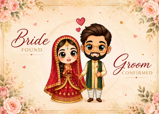 Bride Found, Groom Confirmed Engagement Greeting Card