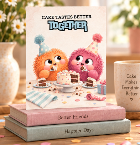 Cake Tastes Better Together – Cute Birthday Card