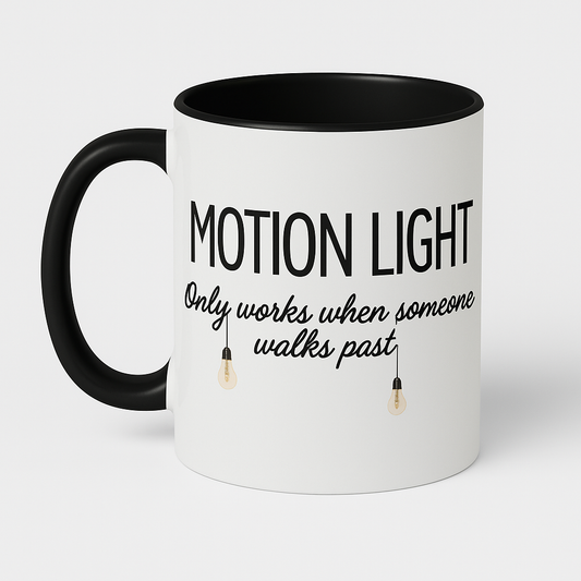 ☕ Motion Light Mug – Only Works When Someone Walks Past