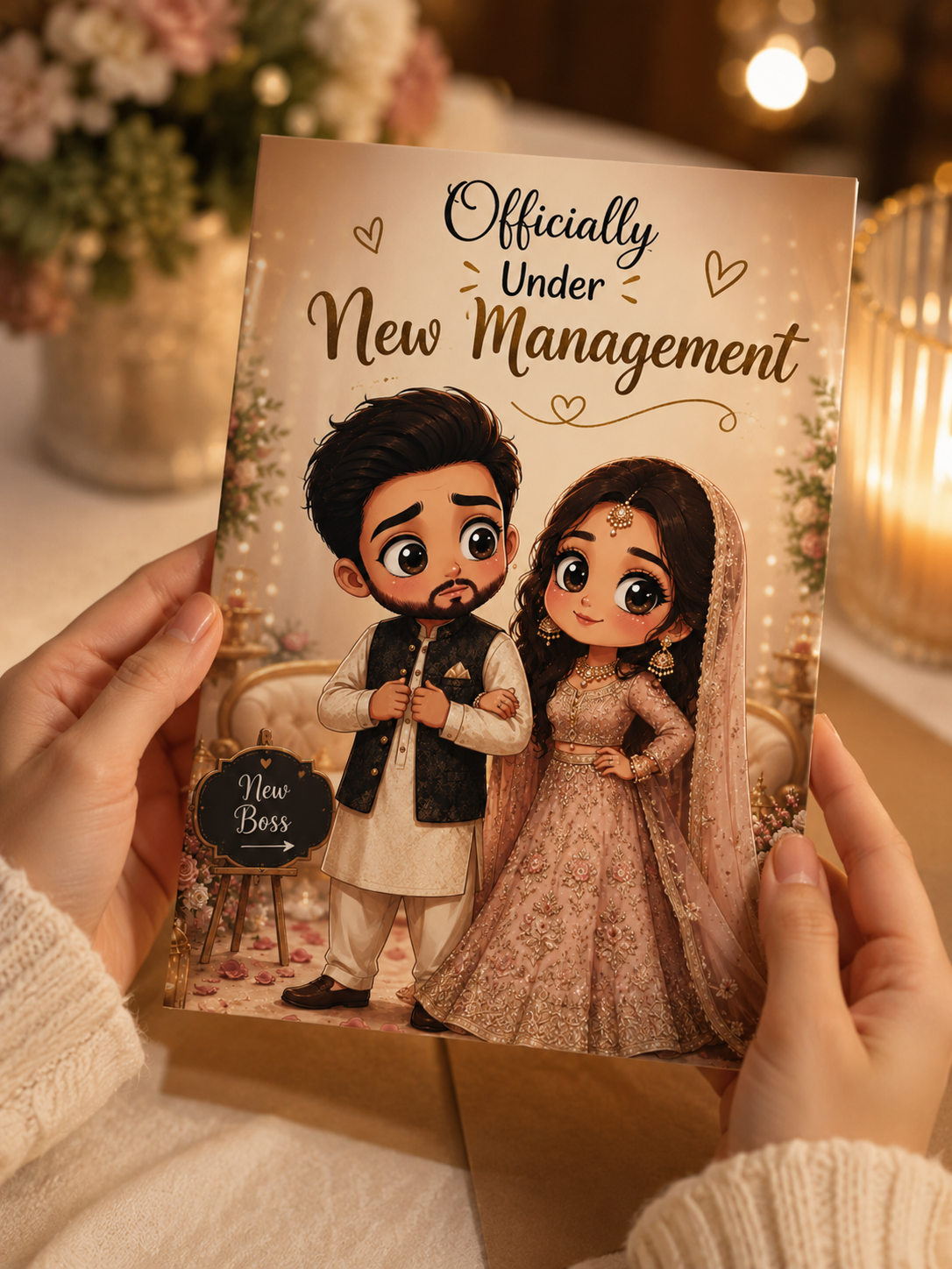 Officially Under New Management Funny Wedding Greeting Card