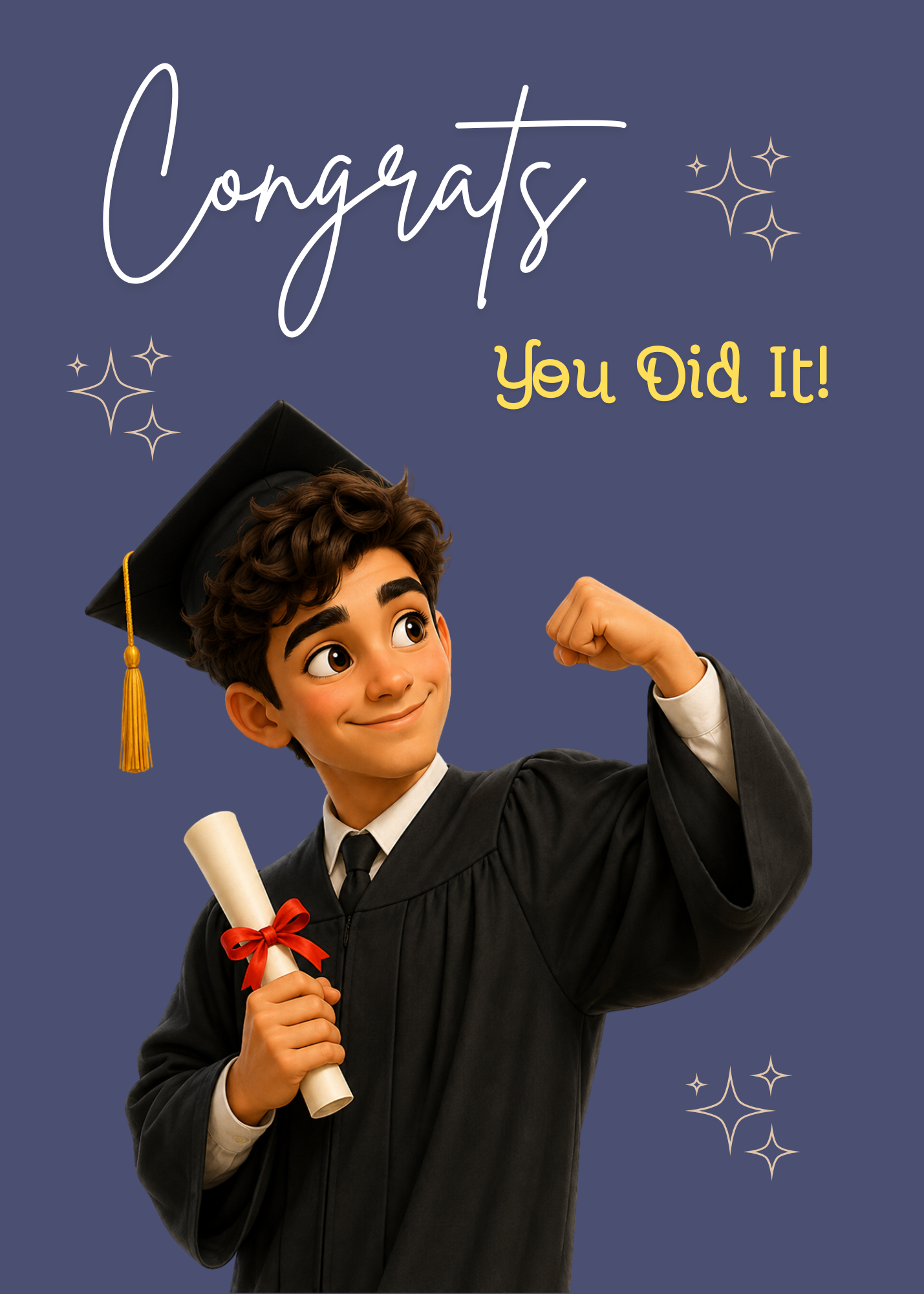 Congrats, You Did It! – Graduation Congratulations Greeting Card