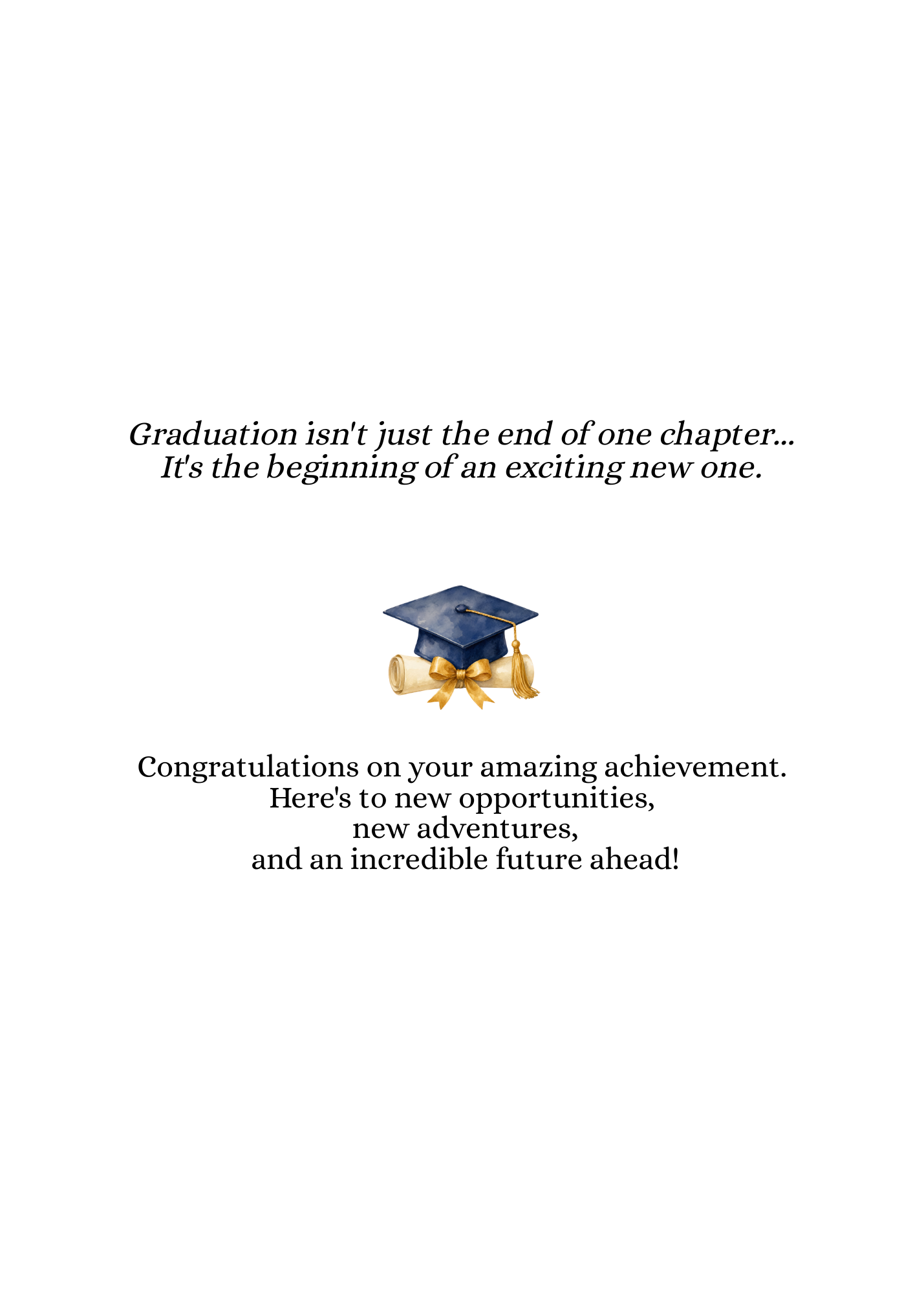 Congrats, You Did It! – Graduation Congratulations Greeting Card