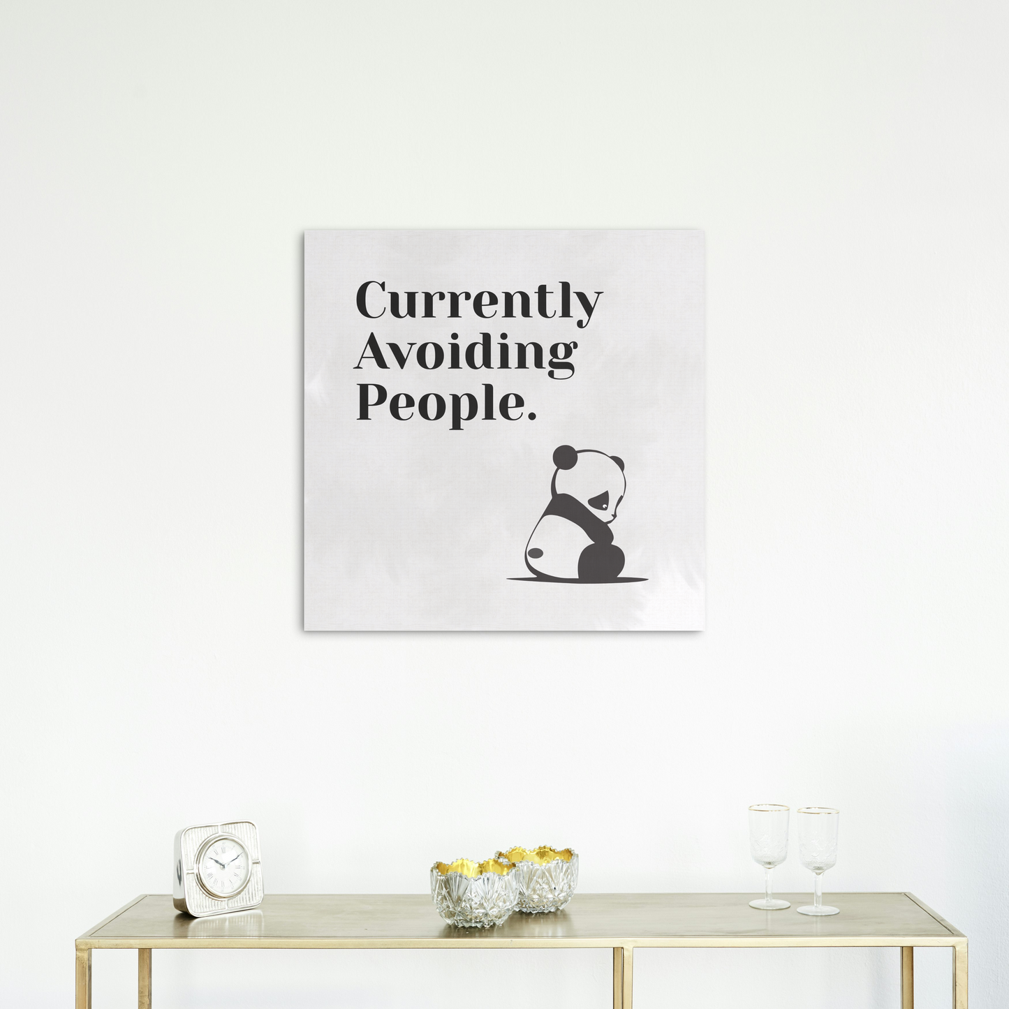 Currently Avoiding People — Canvas Print 🙃