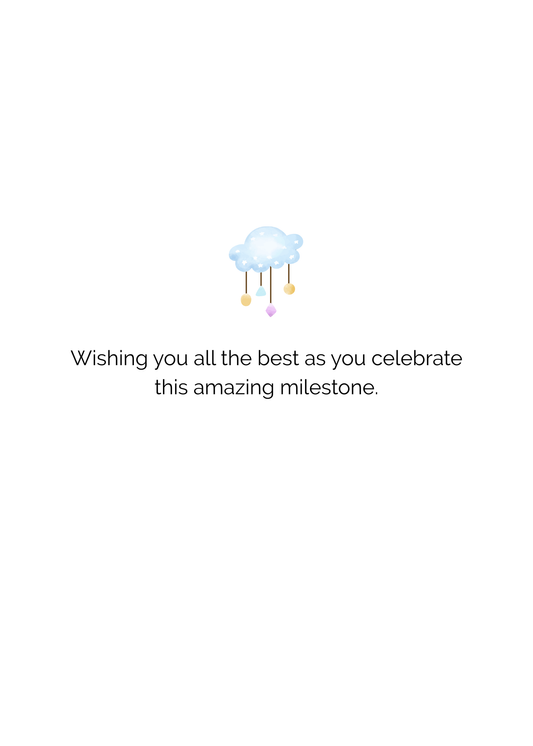 Cute as a Cloud – New Baby Boy Greeting Card
