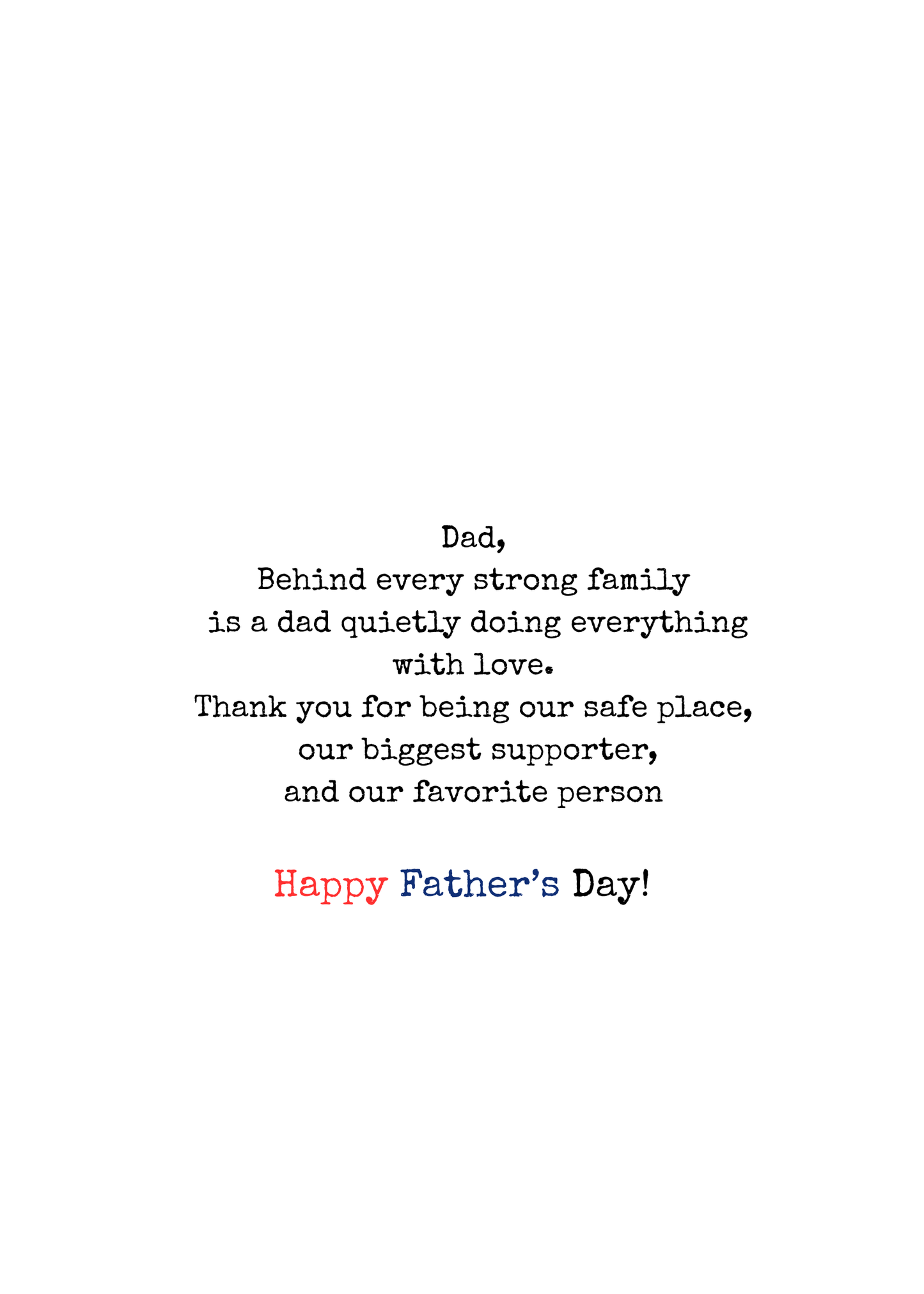 Funny Dad Definition Father’s Day Greeting Card – ATM Therapist Favourite Person Card
