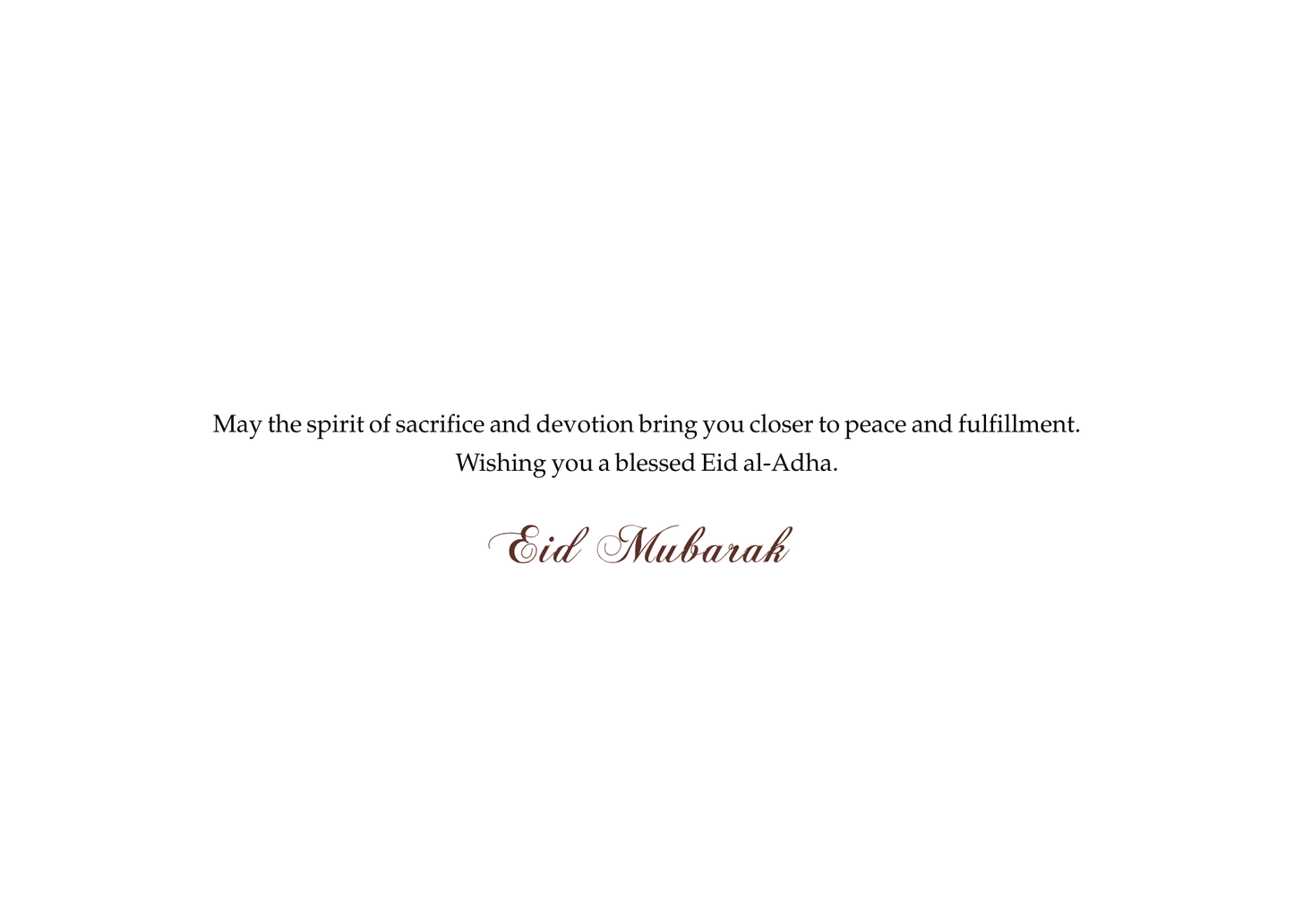 Eid Al Adha Greeting Card – Cute Islamic Eid Card with Cow