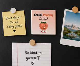 Feelin' Peachy Kinda – Cute 4×4 Fridge Magnet