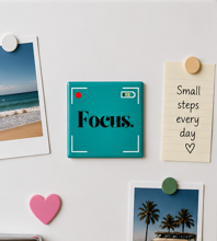 Focus. – Inspirational 4×4cm Fridge Magnet