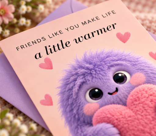 Friends Like You Make Life a Little Warmer – Friendship Card