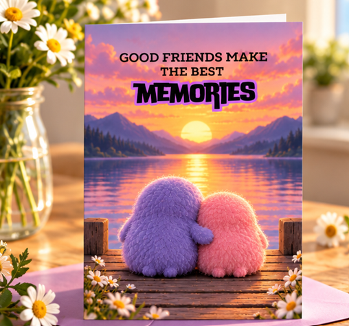 Good Friends Make the Best Memories – Friendship Greeting Card