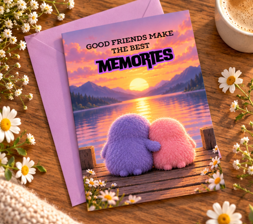 Good Friends Make the Best Memories – Friendship Greeting Card