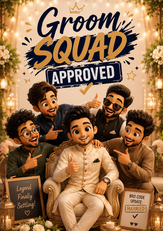 Groom Squad Approved Wedding Greeting Card