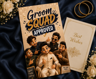 Groom Squad Approved Wedding Greeting Card