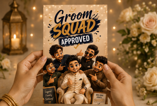 Groom Squad Approved Wedding Greeting Card