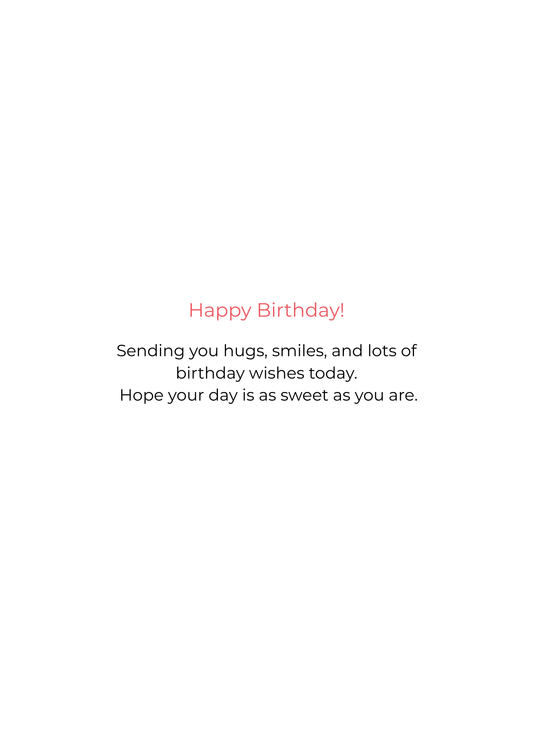Happy Birthday Girl Greeting Card with Gift | Cute Birthday Card