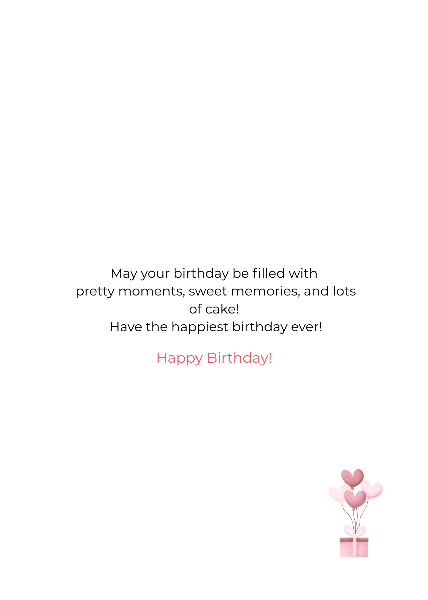 Happy Birthday Girl Greeting Card | Cute Birthday Card