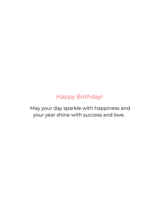 Happy Birthday Heart Balloon Greeting Card | Cute Birthday Card