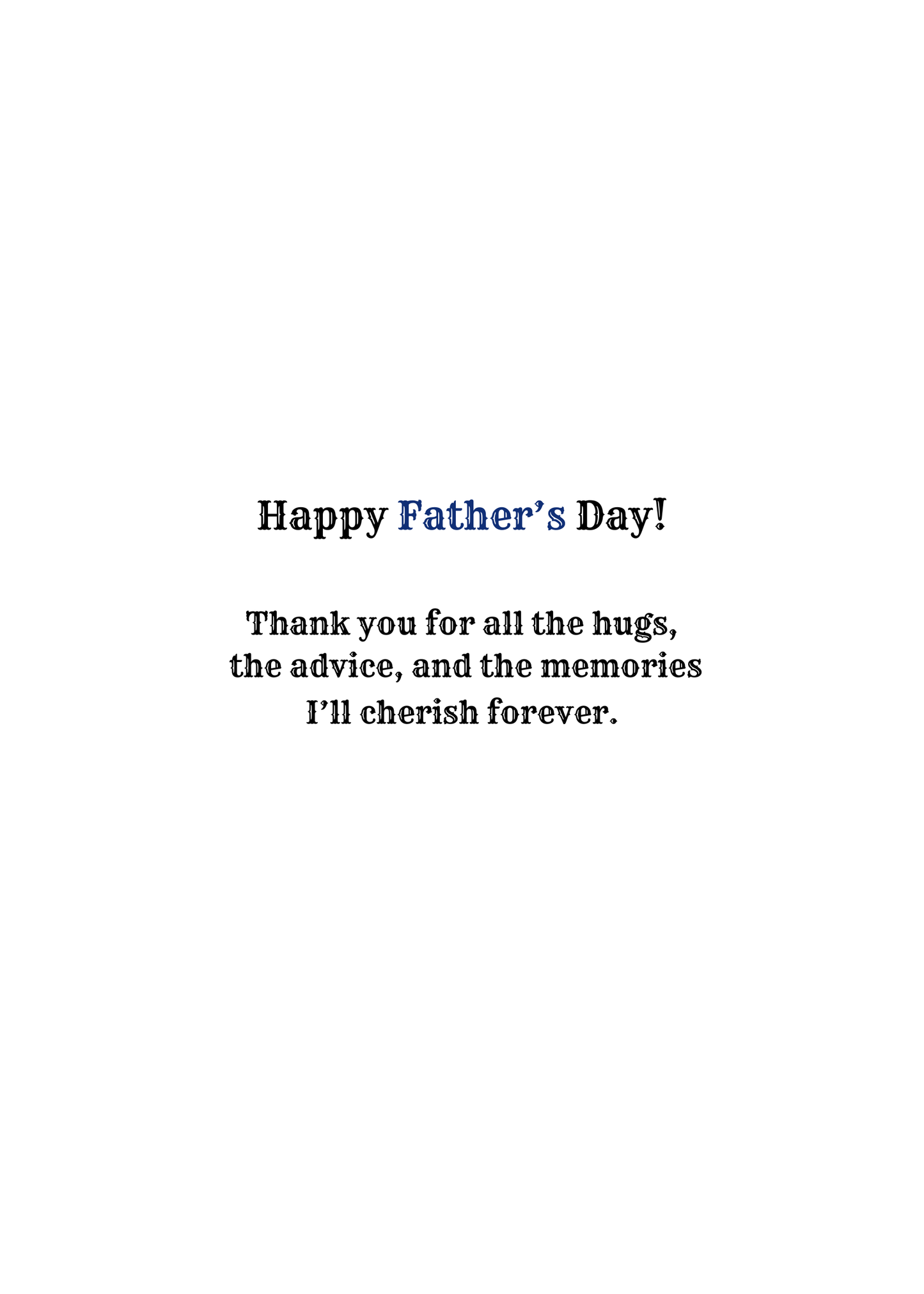 Minimalist Happy Father’s Day Greeting Card – Classic Hat & Mustache Design (5x7")