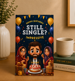Happy Birthday, Still Single? Impressive – Funny Birthday Card