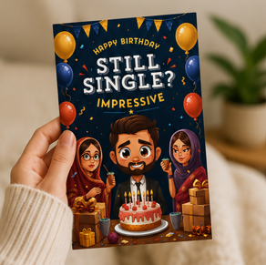 Happy Birthday, Still Single? Impressive – Funny Birthday Card