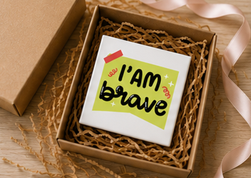 I Am Brave – Inspirational 4×4 Fridge Magnet