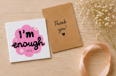 I Am Enough – Inspirational 4×4 Fridge Magnet