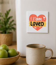 I Am Loved – Inspirational 4×4 Fridge Magnet