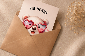 I'm Beary Dramatic – Funny Bear Greeting Card