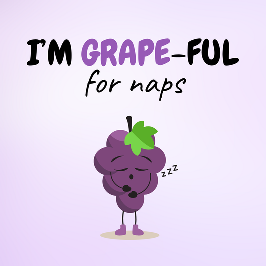 🍇 I’m Grapeful for Naps – Fridge Magnet