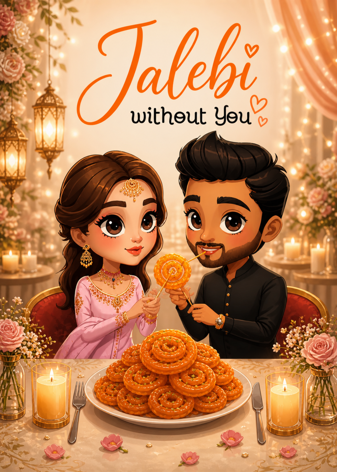 Jalebi Without You | Cute Desi Romantic Greeting Card