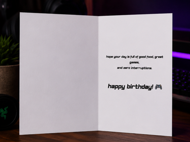 Level Up Your Birthday – Funny Gamer Birthday Greeting Card g