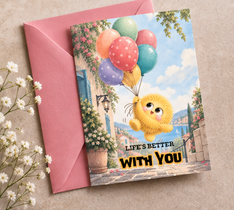 Life’s Better With You – Cute Friendship Greeting Card