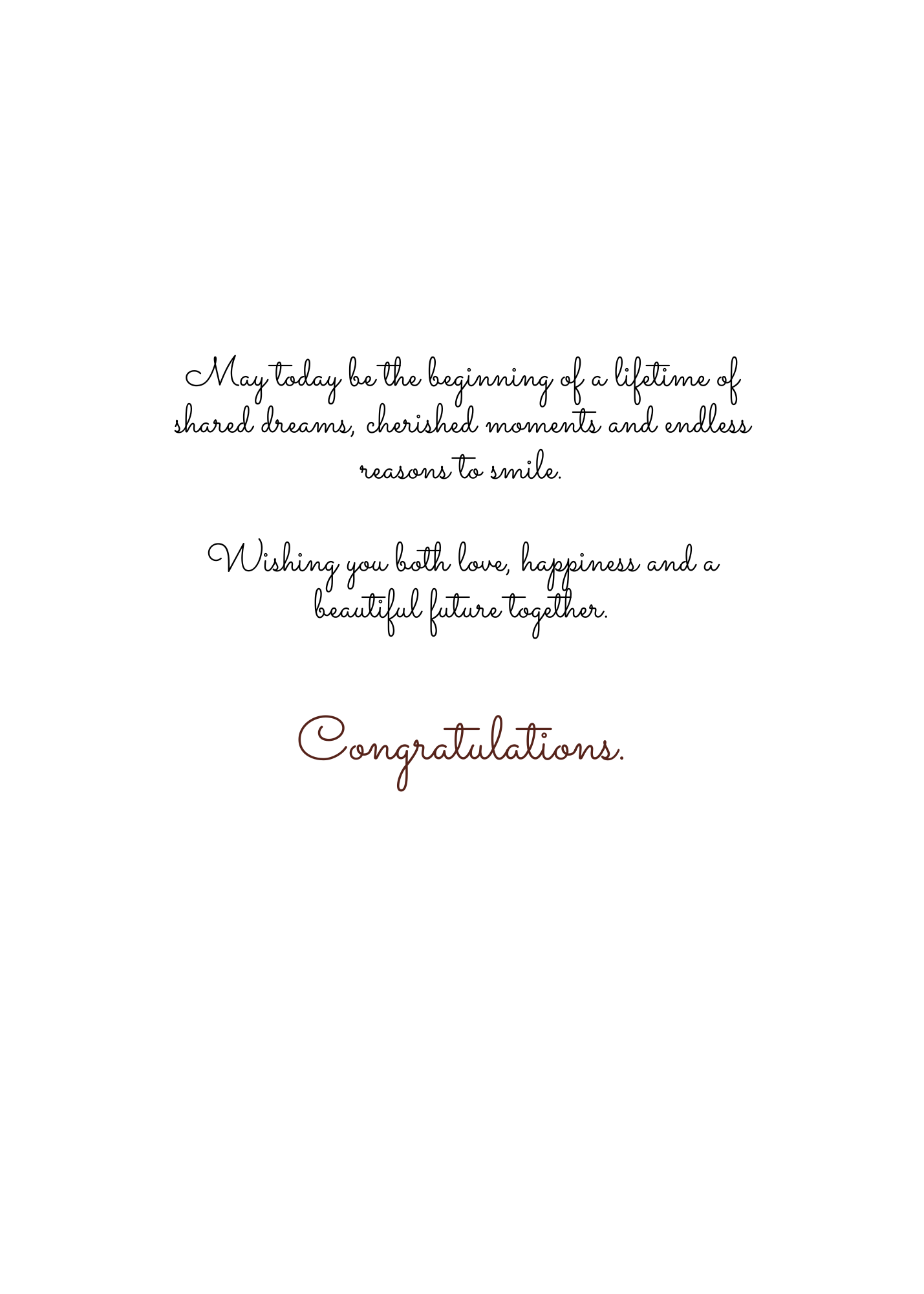 Love Always Wins – Elegant Wedding Congratulations Greeting Card