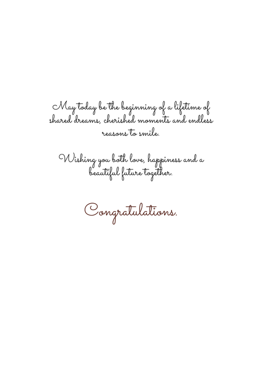 Love Always Wins – Elegant Wedding Congratulations Greeting Card