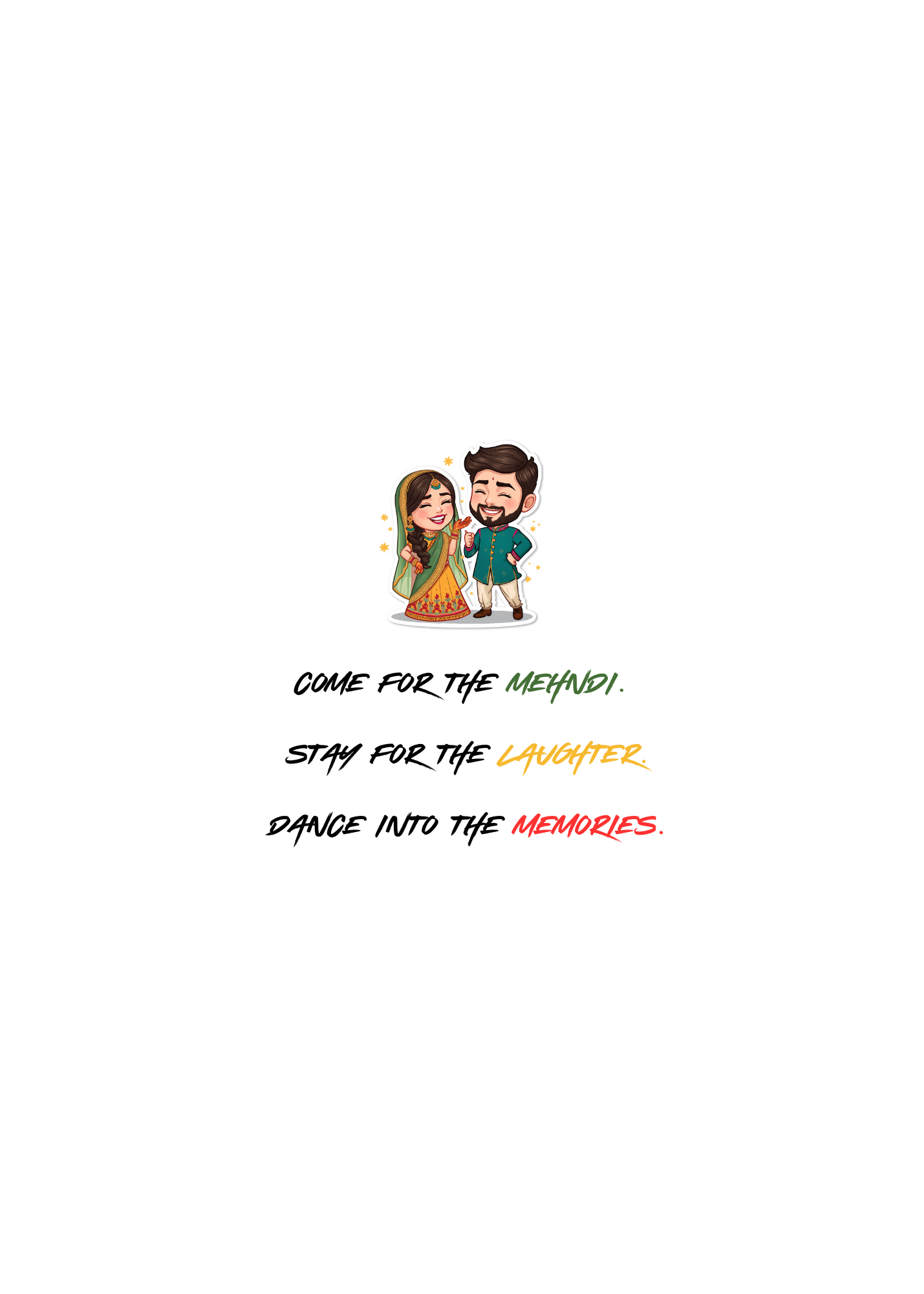 Come for the Mehndi, Stay for the Laughter – Mehndi Celebration Greeting Card
