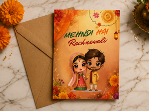 Mehndi Hai Rachnewali – Funny Desi Mehndi Card
