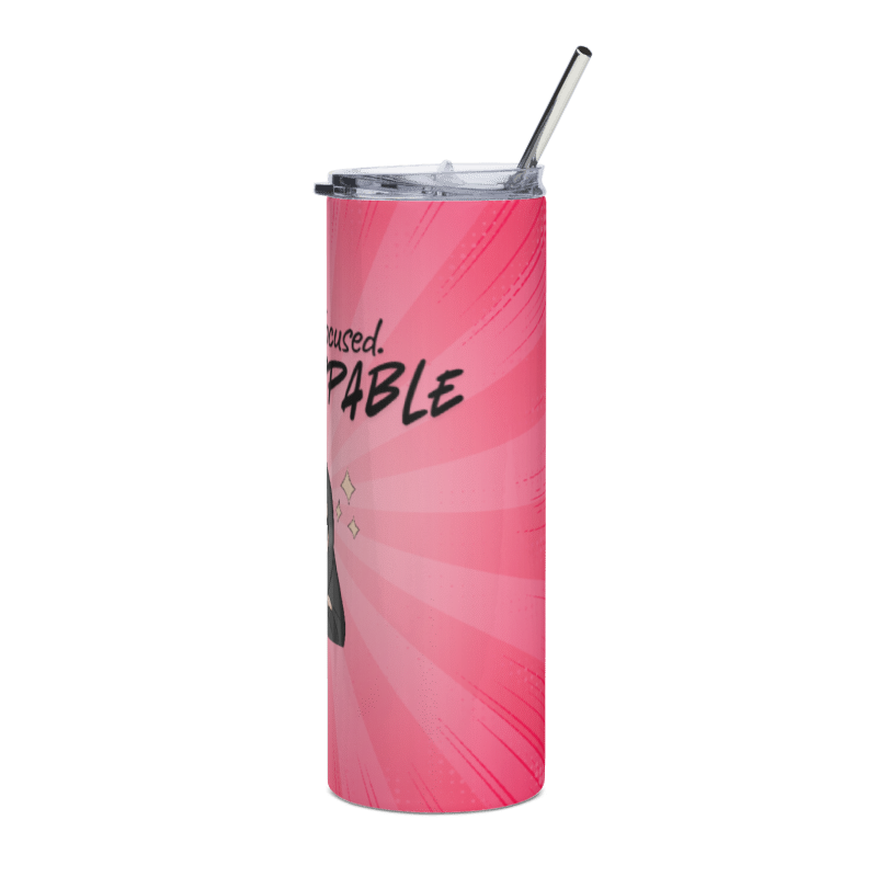 "Modest. Focused. Unstoppable." Hijabi Girl Stainless Steel Tumbler – 20oz