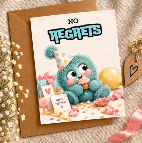 No Regrets – Funny Birthday Card