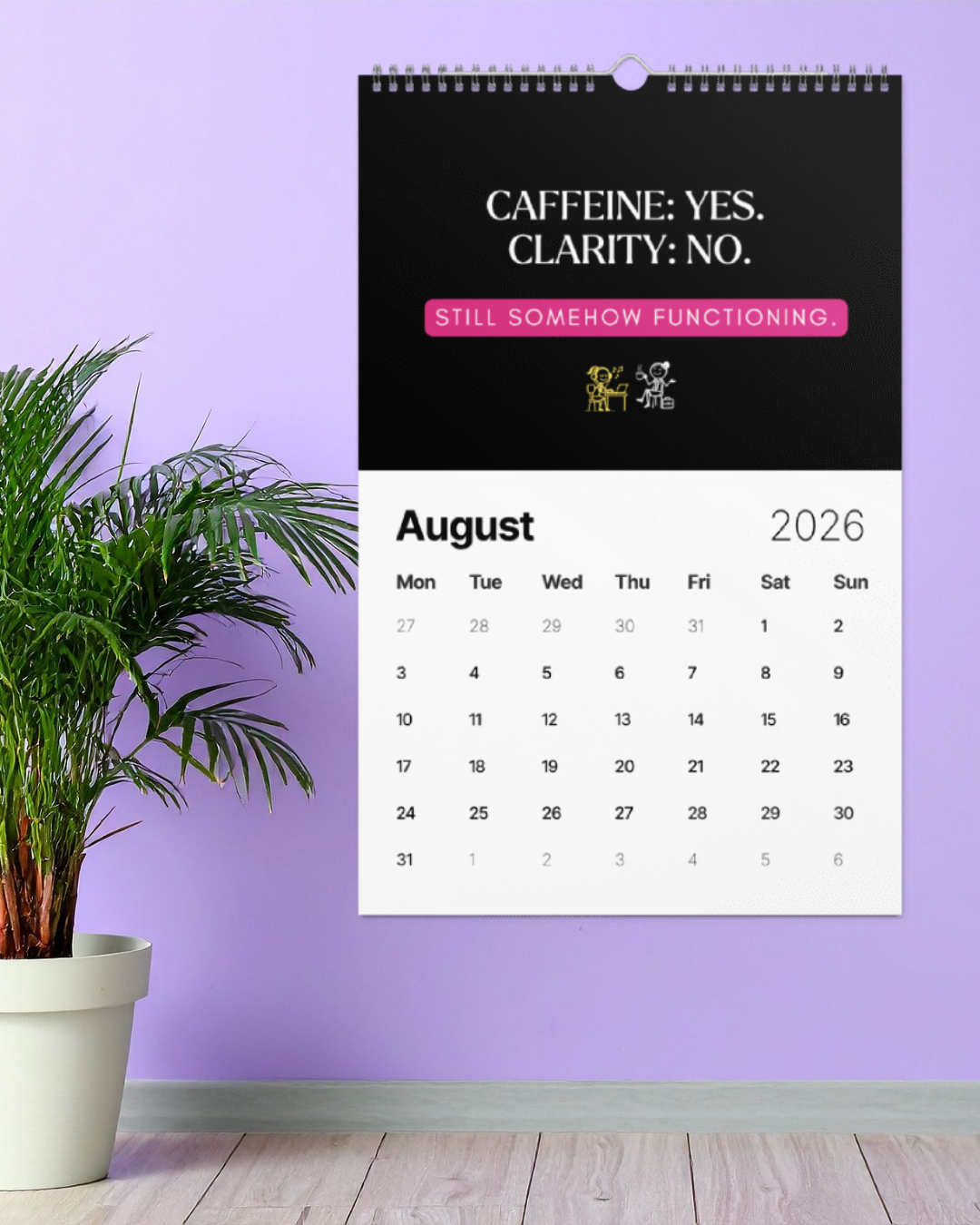 2026 Office Chaos & Comedy Calendar – “Gremlin Affirmations” Edition