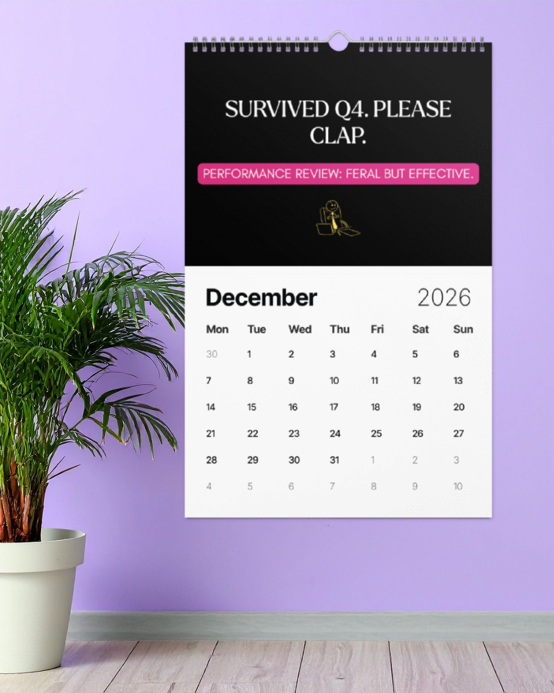 2026 Office Chaos & Comedy Calendar – “Gremlin Affirmations” Edition