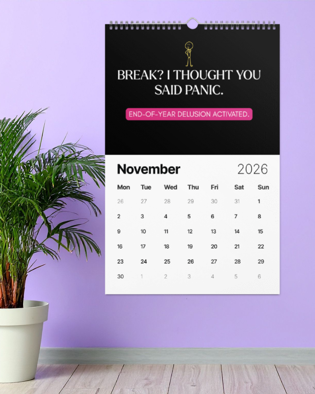 2026 Office Chaos & Comedy Calendar – “Gremlin Affirmations” Edition