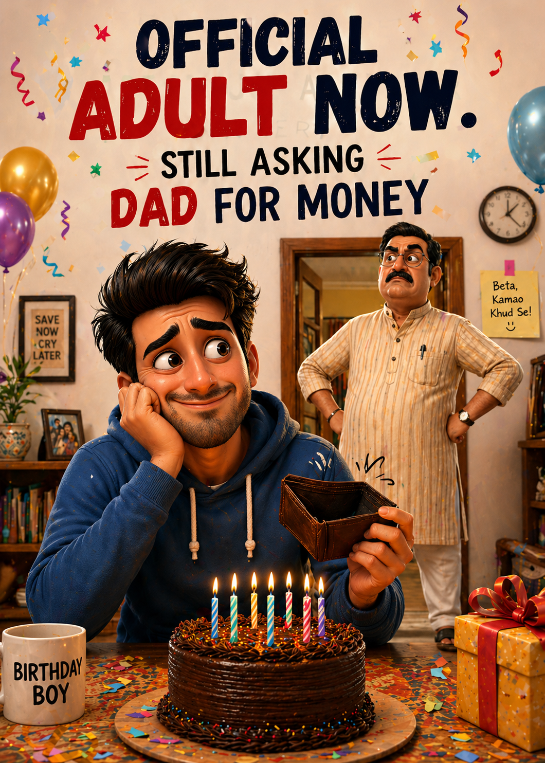 Official Adult Now, Still Asking Dad for Money – Funny Birthday Card